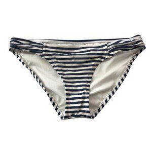 Xhilaration Striped Navy & White Bikini Bottoms Hipster M
